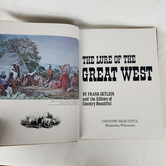 The Lure of the Great West by Frank Getlein Hardcover Art History Western Book - Picture 7 of 12